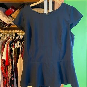 Chic Black Peplum Top